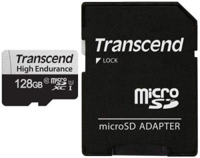 Карта памяти 128Гб Transcend High Endurance 350V (TS128GUSD350V) для видеонаблюдения