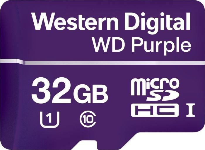 Карта памяти 32Гб WD Purple (WDD032G1P0A) Детальное изображение товара "Карта памяти 32Гб WD Purple (WDD032G1P0A)" из каталога оборудования для видеонаблюдения