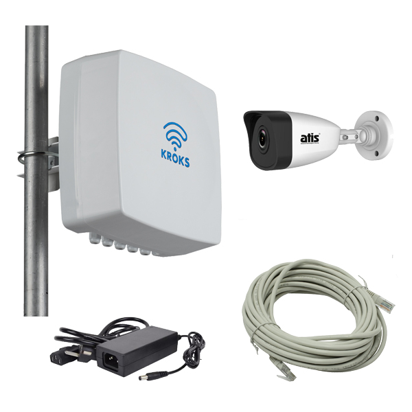 Комплект 3G/4G видеонаблюдения на стройку (на столб) Комплект 3G/4G видеонаблюдения на стройку (на столб)